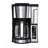 Ninja CE251 12-Cup Programmable Coffee Brewer with Permanent Filter, 2 Brew Styles Classic & Rich, Adjustable Warming Plate, 60 oz. Removable Water Reservoir, 24-hr Delay Brew &, Black/Stainless Steel