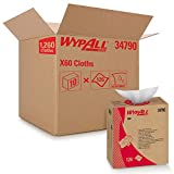 WypAll GeneralClean X60 Multi-Task Cleaning Cloths (34790), Pop-Up Box, Strong and Absorbent Towels, White (118 Sheets/Box, 10 Boxes/Case, 1,180 Sheets/Case)