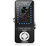 LEKATO Guitar Effect Pedal Guitar Looper Pedal Tuner Function Loop Station Loops 9 Loops 40 minutes Record Time with USB Cable for Electric Guitar Bass