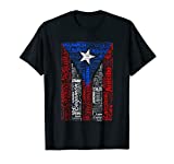 Puerto Rican Flag Shirt with Towns and Cities of Puerto Rico T-Shirt