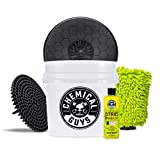 Chemical Guys HOL133 Ultimate Scratch-Free Detailing Bucket And Accessories Car Wash Kit 16 fl. oz