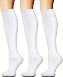 Compression Socks for Women and Men Circulation (3 Pairs) - Best for Medical,Nursing,Running,Travel Knee High Socks