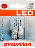 SYLVANIA - 168 T10 W5W LED Red Mini Bulb - Bright LED Bulb, Ideal for Interior Lighting (Contains 2 Bulbs)