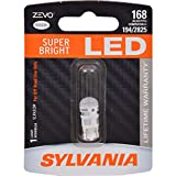 SYLVANIA - 168 T10 W5W ZEVO LED White Bulb - Bright LED Bulb, Ideal for Interior Lighting - Map, Dome, Truck, Cargo and License Plate (Contains 1 Bulb)