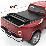 OEDRO Soft Quad Fold Truck Bed Tonneau Cover Compatible with 2002-2023 Dodge Ram 1500 (Inclu. Classic & New), 2003-2023 Dodge Ram 2500 3500, Fleetside 6.4 Ft Bed w/o Ram Box