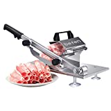 Manual Frozen Meat Slicer, befen Upgraded Stainless Steel Meat Cutter Beef Mutton Roll for Hot Pot KBBQ Food Slicer Slicing Machine for Home Cooking of Hot Pot Shabu Shabu Korean BBQ