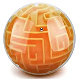 YongnKids Amaze 3D Gravity Memory Sequential Maze Ball Puzzle Toy Gifts for Kids Adults - Challenges Game Lover Tiny Balls Brain Teasers Game (Orange)