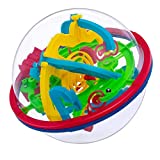 Maze Ball, 3D Interactive Maze Sphere Game (12cm,4.7'') with 100 Obstacles Labyrinth Puzzle Ball Kids Education Toys Magical Brain Teasers Boy Gifts