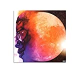 Kid Cudi Man on The Moon The End of Day Canvas Art Poster and Wall Art Picture Print Modern Family Bedroom Decor Posters 16x16inch(40x40cm)