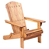 Plant Theatre Adirondack Chair - Outdoor, Acacia Hardwood, Folding Chairs for Lawn, Fire Pit & Patio﻿