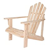 Shine Company 4611N Westport Wooden Outdoor Patio Adirondack Chair, Natural