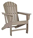 Signature Design by Ashley Sundown Treasure Outdoor Patio HDPE Adirondack Chair, Light Brown