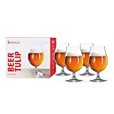 Spiegelau Beer Classics Tulip Glasses, Set of 4, European-Made Lead-Free Crystal, Modern Beer Glasses, Dishwasher Safe, Professional Quality Beer Tulip Glass Gift Set, 15.5 oz