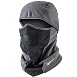 AstroAI Balaclava Ski Mask Winter Fleece Thermal Face Mask Cover for Men Women Warmer Windproof Breathable, Cold Weather Gear for Skiing, Outdoor Gear, Riding Motorcycle & Snowboarding, Gray
