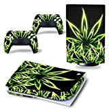 PS5 Console and Controllers Skin for Playstation 5 Disk Version, Weeds PS5 Console and Controllers Skin Vinyl Sticker Decal Cover