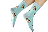 Beagle Dog Print Crew Socks for Men & Women – Animal Pattern Novelty Socks for Girls, Boys, Humans – Casual Pet Dog Face Socks - Fun & Cute Dog Lovers Gift