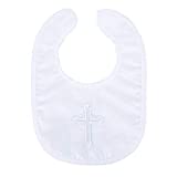 Infant Baby Boy's Girl's Christening Baptism Outfits Embroidered Cross Bib