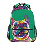 School Backpack French Bulldog Teens Girls Boys Schoolbag Travel Bag