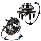 Detroit Axle - 2WD 6 Lug Front Hub Bearing Assemblies Replacement for Silverado Sierra Savana 1500 2500 Tahoe Safari Astro Escalade - 2pc Set