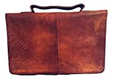 Leather Bible Cover Book Cover Planner Cover with Handle and Back Pocket (Light Brown)