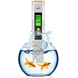 Extenuating Threads Digital PH Meter,Water Tester Pen,0.01 High Precision Pocket Size PH Kit Measurement Range is 0-14 for Household Drinking Water Swimming Pool and Aquarium PH (White)