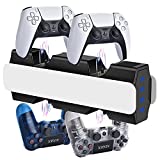 AUGEX Controller Charger Used for PS4/PS5 Controller, Controller Charging Station Work with Playstation 5/Playstation 4 with Fast Charging Speed Within 2 Hours