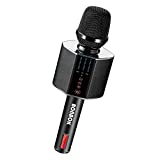 BONAOK Karaoke Microphone, Portable Wireless Bluetooth Karaoke Mic for Adults&Kids Car Home Outdoor Party, Karaoke Machine for PC/All Smartphone G50 Black