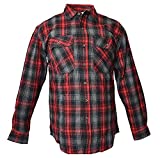 Five Brother Men's Heavyweight Regular Fit Flannel Shirt, Tall LT Black/Red, 5200T PL-6B