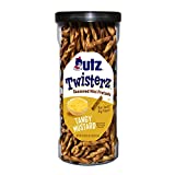 Utz Twisterz Seasoned Mini Flavored Tangy Mustard Crunchy Pretzel Twists, Perfect for Dipping and Snacks, Zero Cholesterol Snack Food, 21 Oz