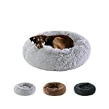 Kimpets Snuggle Dog Bed, Comfy Calming Dog Bed, Machine Washable Dog Bed for Medium Dogs, Cute&Fuzzy&Anti Anxiety Dog Bed, 27.5'' Soft Bean Dog Bed, Up to 25lbs Cozy&Comfy Dog Beds for Medium Dogs…