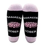 G2TUP 2 Pairs Namastay Sober NA AA 12 Step Recovery Gifts Socks Clean Addicts Sobriety Apparel (Namastay Sober, Mid Calf)