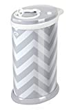 Ubbi Steel Odor Locking, No Special Bag Required Money Saving, Awards-Winning, Modern Design, Registry Must-Have Diaper Pail, Gray Chevron