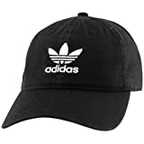 adidas Originals Men's Relaxed Strapback Cap, Black/White, One Size