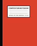 Red Composition Notebook: Wide Ruled 7.5x9.25 Inch, 120 Pages