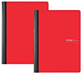 1InTheOffice Poly Composition Book, 7 1/2" x 9 3/4", Red Notebook College Ruled, 160 Pages (80 Sheets), Red, 2 Pack