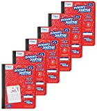 Mead Primary Journal Grades K-2 Kindergarten Writing Tablet, 6 Pack Red Primary Composition Notebook K-2, 100 Sheets (200 Pages) Story Notebooks for Preschool, 1st & 2nd Grade Classroom Kids.