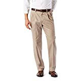 Dockers Men's Classic Fit Easy Khaki Pants - Pleated (Standard), Timber Wolf (Stretch), 34 32