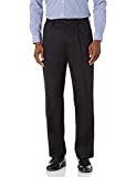 Dockers Men's Relaxed Fit Signature Khaki Lux Cotton Stretch Pants - Pleated, black, 36W x 32L