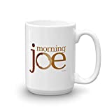 Morning Joe Logo Ceramic Mug, White 15 oz - Official Mug As Seen On MSNBC with Joe Scarborough, Mika Brzezinski and Willie Geist