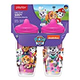 Playtex Sipsters Stage 3 Paw Patrol Spill-Proof, Leak-Proof, Break-ProofSpout Cup for Girls, 9 Ounce (Pack of 2)