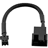 CRJ Mini XH-2.5mm 2-Pin Female to 3-Pin and 4-Pin PC Fan Adapter Cable (2-Pack)