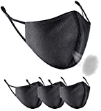Sports Face Mask Workout Breathable Washable Adjustable Athletic Exercise Masks Gym for Adult Women Men Youth 3 Pcs (Black)