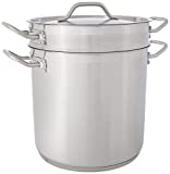 Winware Stainless 16 Quart Double Boiler with Cover