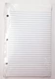 Linco 5/16" Ruled Filler Paper, 5.5" x 8.5", White, Reinforced, 3-Holes, 100 Sheets