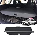 Powerty Compatible with Cargo Cover Ford Edge SE SEL ST Sport Titanium 2016-2022 Rear Retractable Trunk Shade Shield Luggage Tonneau Covers Black No Gap (Not fit Base 2020 Edge SE)