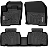 OEDRO Floor Mats Compatible for 2015-2022 Ford Edge, Unique Black TPE All-Weather Guard Includes 1st and 2nd Row: Front, Rear, Full Set Liners