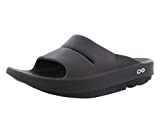 OOFOS OOahh Slide, Black - Lightweight Recovery Footwear - Reduces Stress on Feet, Joints & Back - Machine Washable - Men’s Size 8, Women’s Size 10