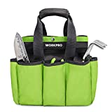 WORKPRO Garden Tool Bag, Garden Tote Storage Bag with 8 Pockets, Home Organizer for Indoor and Outdoor Gardening, Garden Tool Kit Holder (Tools NOT Included), 12" x 12" x 6", Great Gardening Gifts