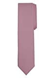 Jacob Alexander Men's Slim Width 2.75" Solid Color Tie - Dusty Rose