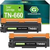 GREENBOX Compatible Toner Cartridge Replacement for Brother TN660 TN-660 TN630 for Brother HL-L2300D DCP-L2520DW DCP-L2540DW HL-L2360DW HL-L2320D HL-L2380DW MFC-L2707DW Printer (2 Black)